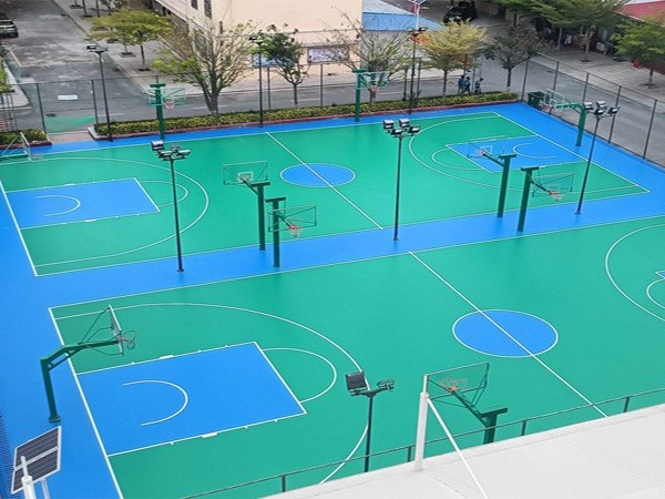 山东硅PU篮球场