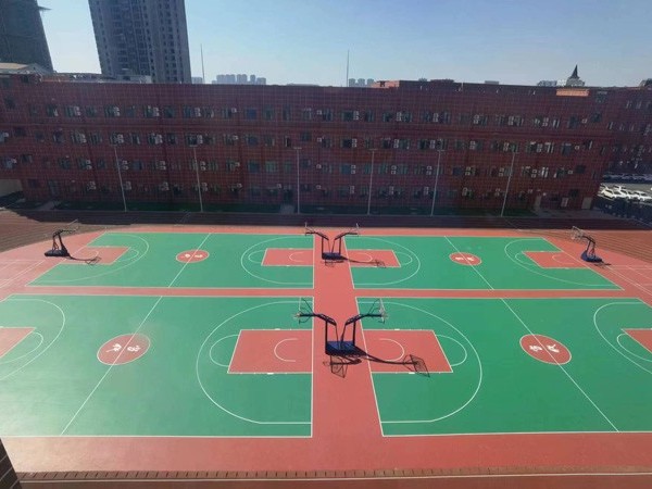 宁夏硅PU篮球场