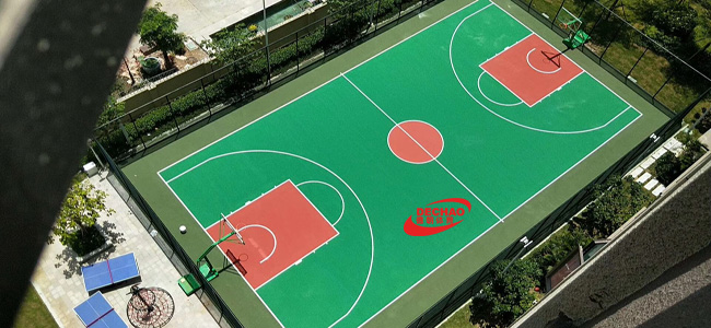 8mm硅PU篮球场